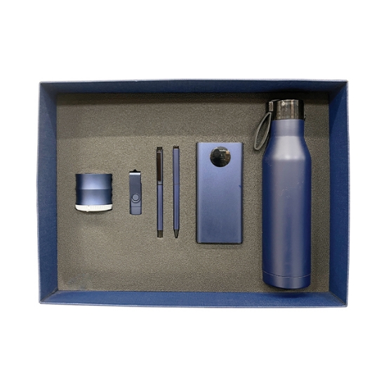 تصویر  ست هدیه مدیریتی 6 تکه سورمه ای کد30/3809