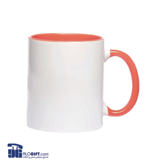 تصویر  ماگ  سرامیکی سفید داخل رنگی 