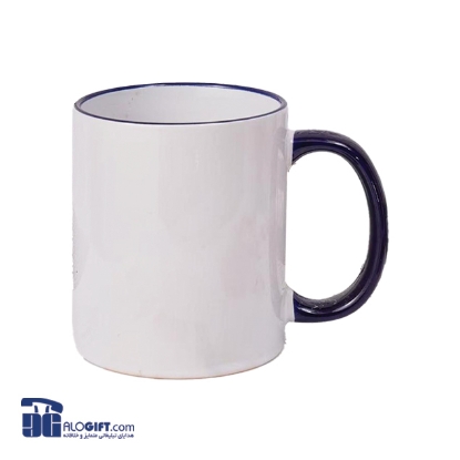 تصویر  ماگ سرامیکی دسته و داخل رنگی 