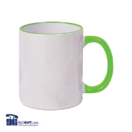 تصویر  ماگ سرامیکی دسته و داخل رنگی 