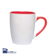 تصویر  ماگ سرامیکی دسته و داخل رنگی 