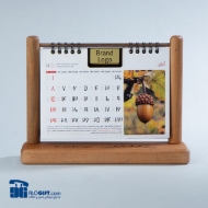 تصویر  ست روميزي چوبي +فلزي تقويم روميزي مدل ديبا