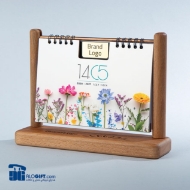 تصویر  ست روميزي چوبي +فلزي تقويم روميزي مدل ديبا