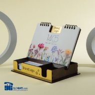 تصویر   ست تقويم روميزي MDF مدل جعبه اي