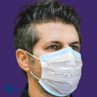 تصویر  ماسک ۵لایه طرح سه بعدی با ۲فیلتر، فول اولترا، بسته ۱۰ عددی، مدل AB10