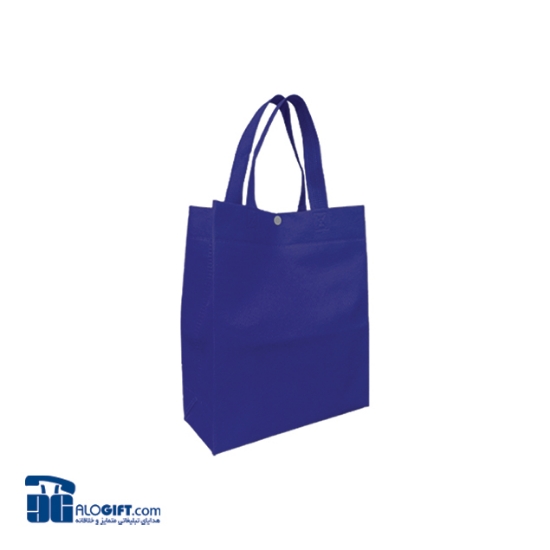 تصویر  ساک دستی تبلیغاتی پارچه ای عمودی ۱۰×۳۰×۲۵ سانتی متر باکس بگ دکمه دار