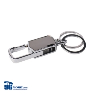 تصویر  جاکلیدی فلزی تاشو براق مدل دو حلقه 