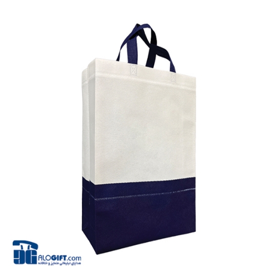 تصویر  ساک دستی تبلیغاتی پارچه ای عمودی ۱۰×۴۰×۳۰ سانتی متر باکس بگ دو تکه