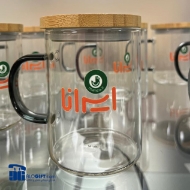 تصویر  لیوان دمنوش درب چوبی 